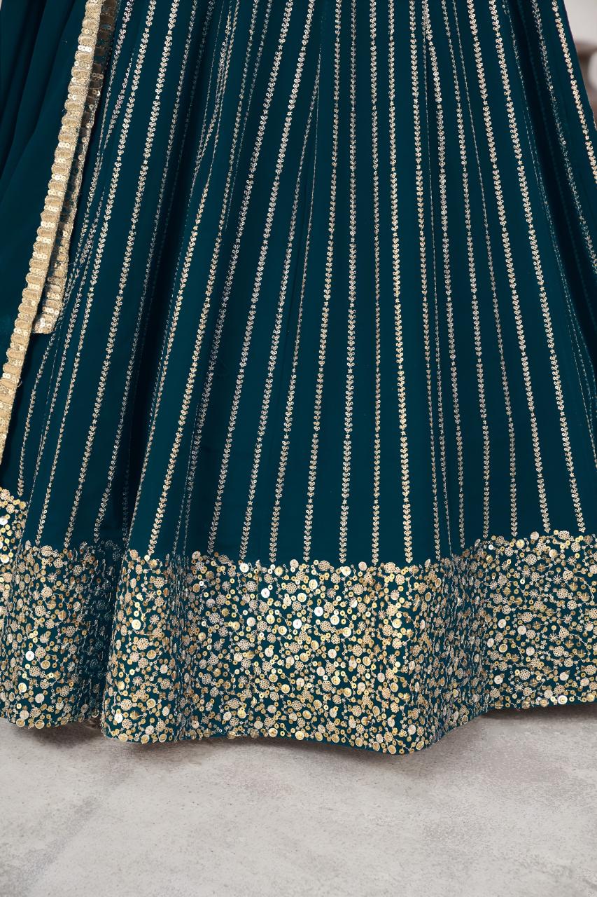 Sabella 5067 Green catalog ludhiana lehenga wholesale market