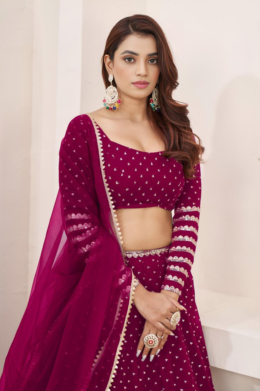 Sabella 5074 Pink catalog wholesale lehenga market in lucknow