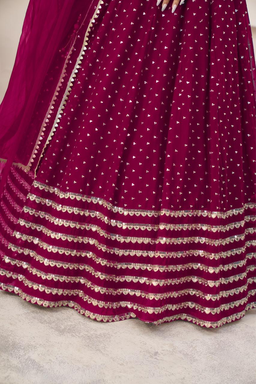Sabella 5074 Pink catalog wholesale lehenga market in lucknow
