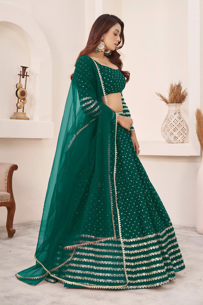 Sabella 5074 Teal Green catalog wholesale lehenga market in mumbai