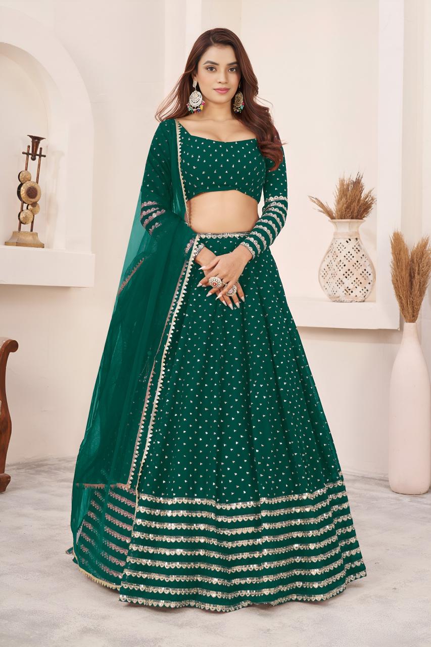 Sabella 5074 Teal Green catalog wholesale lehenga market in mumbai