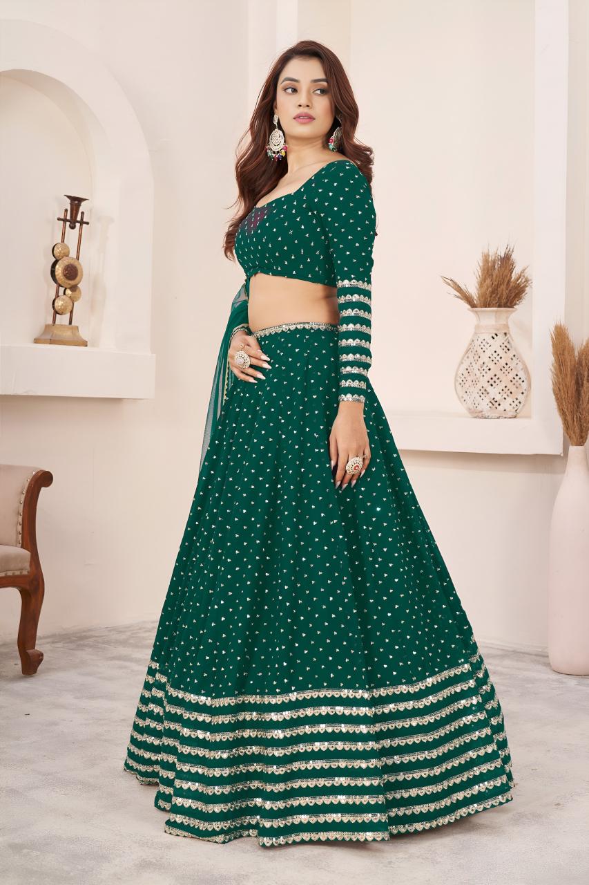 Sabella 5074 Teal Green catalog wholesale lehenga market in mumbai