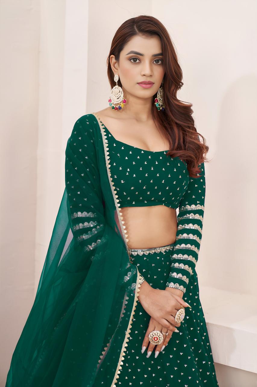 Sabella 5074 Teal Green catalog wholesale lehenga market in mumbai