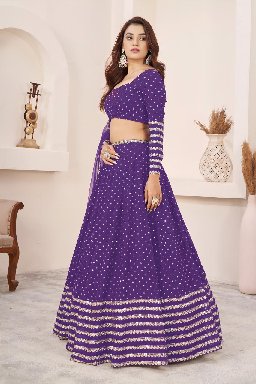 Sabella 5074 Violet catalog wholesale lehenga market in vadodara
