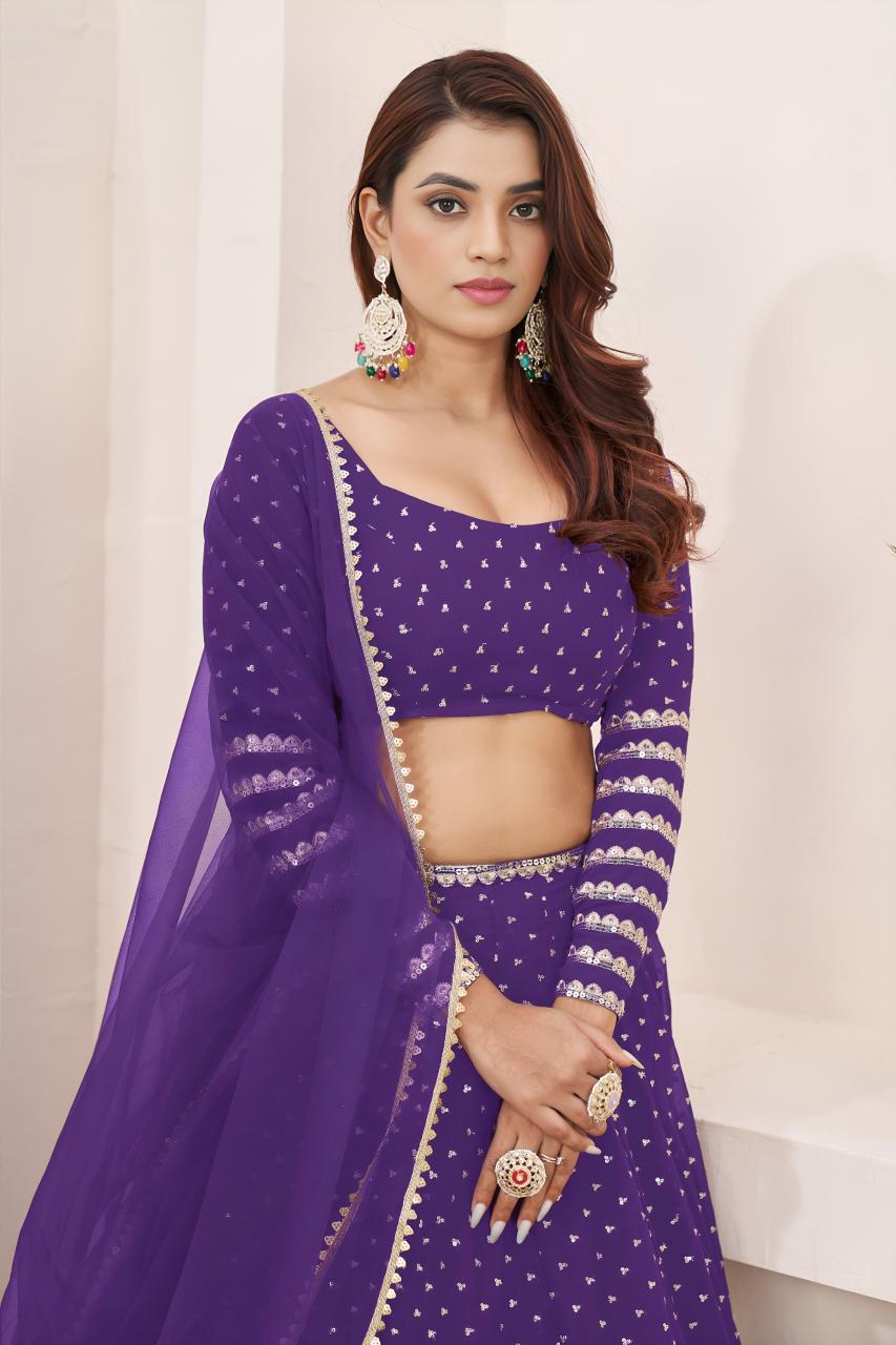 Sabella 5074 Violet catalog wholesale lehenga market in vadodara