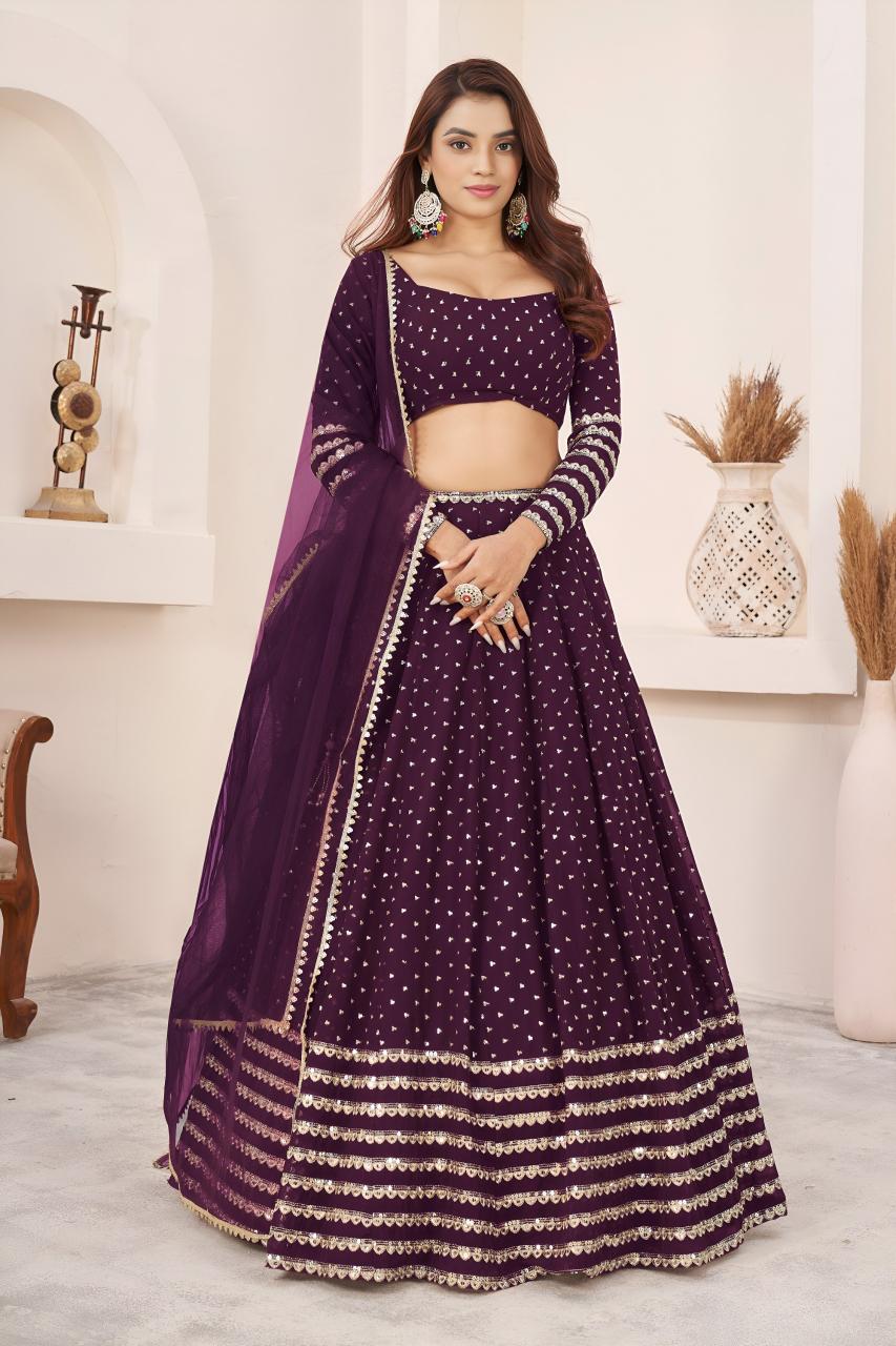 Sabella 5074 Wine catalog wholesale lehenga online