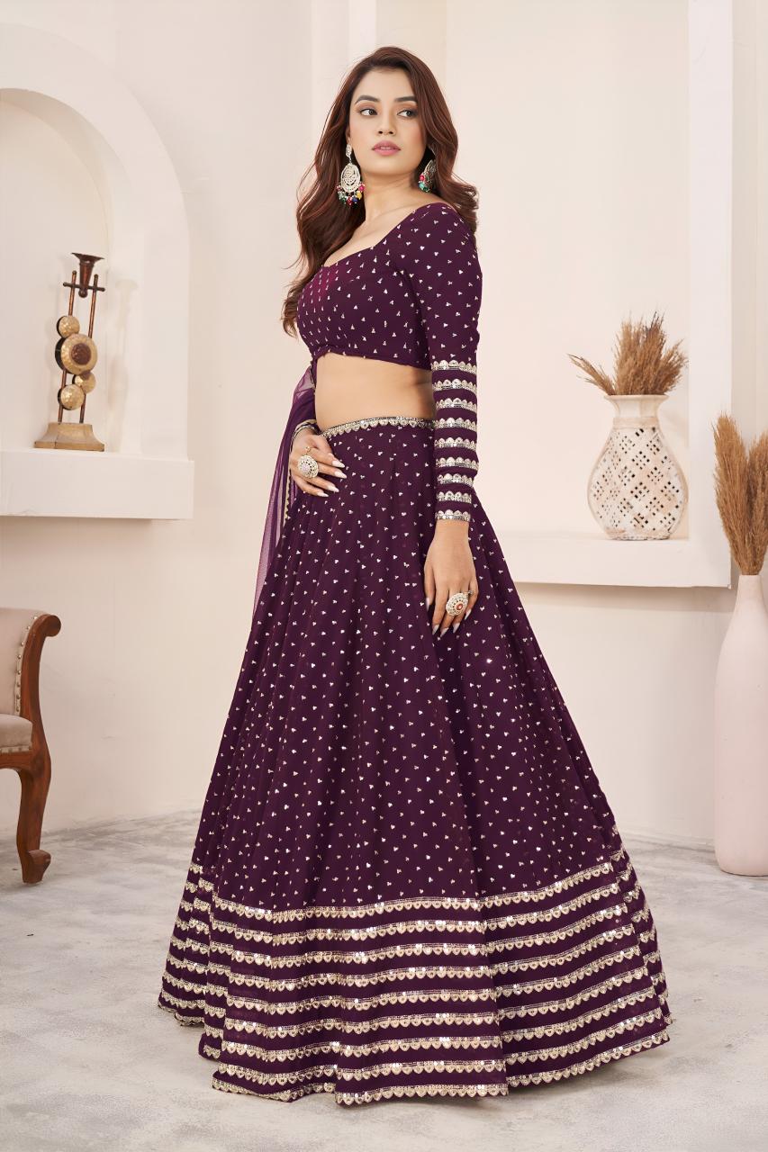 Sabella 5074 Wine catalog wholesale lehenga online