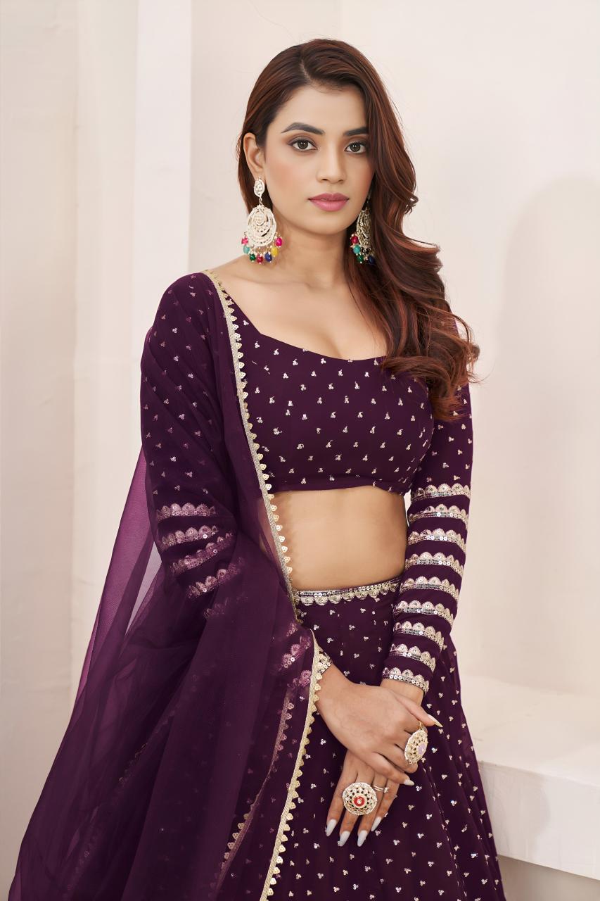 Sabella 5074 Wine catalog wholesale lehenga online