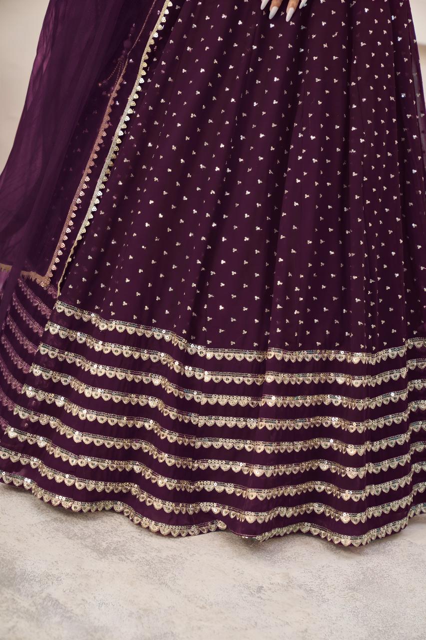 Sabella 5074 Wine catalog wholesale lehenga online
