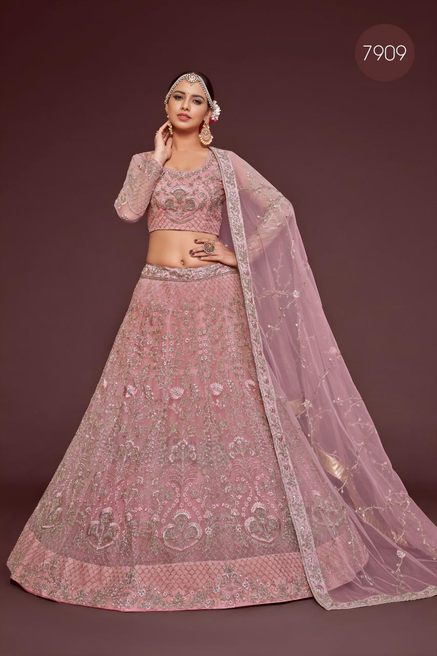 Sabella 7909 Dusty Pink catalog wholesale lehenga choli