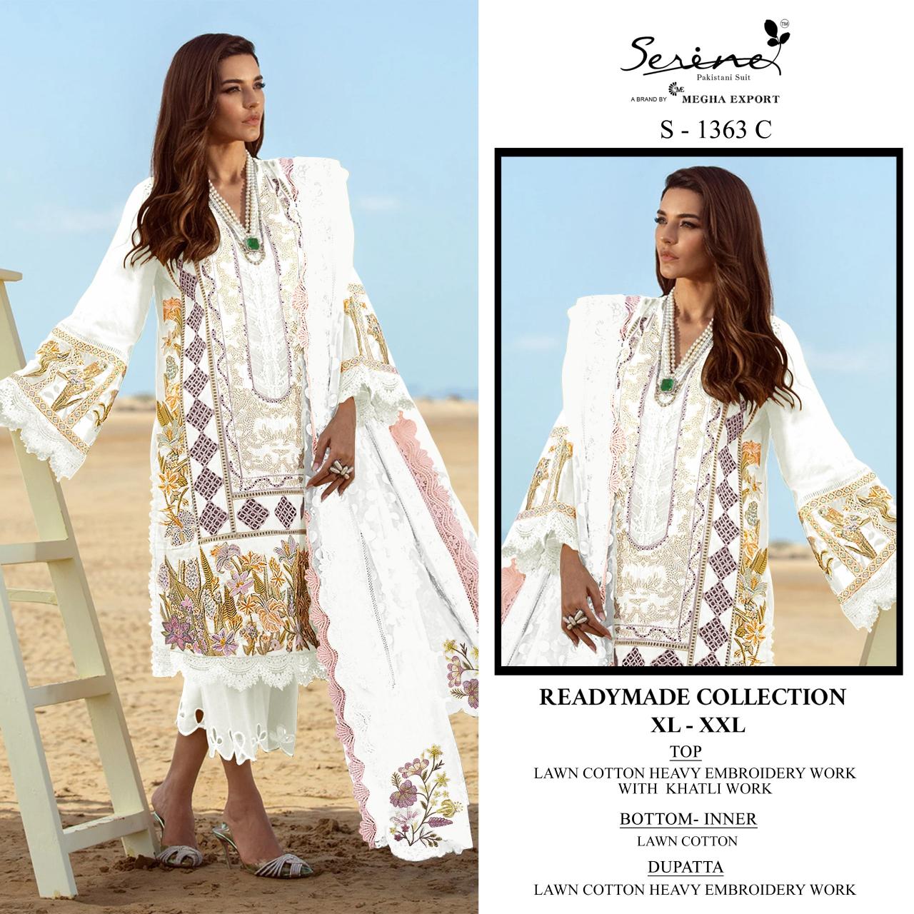 Serine S 1363 catalog wholesale pakistani suit in surat