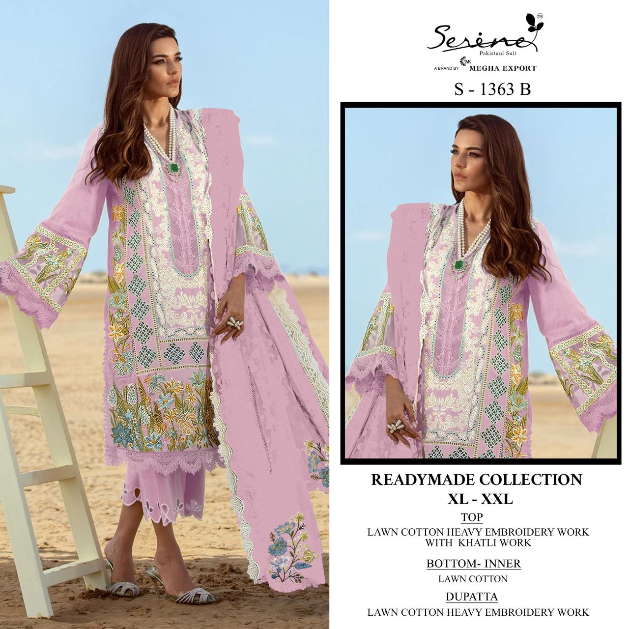 Serine S 1363 catalog wholesale pakistani suit in surat