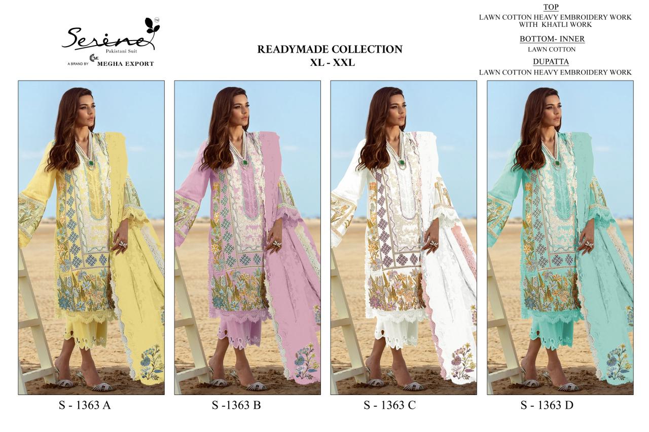 Serine S 1363 catalog wholesale pakistani suit in surat