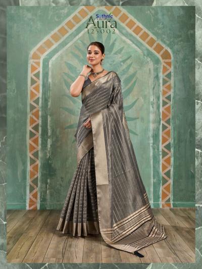 Sethnic Aura Bloom catalog tissue saree wholesale