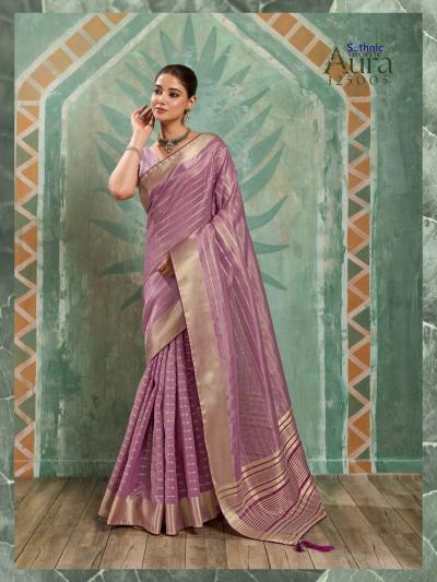 Sethnic Aura Bloom catalog tissue saree wholesale