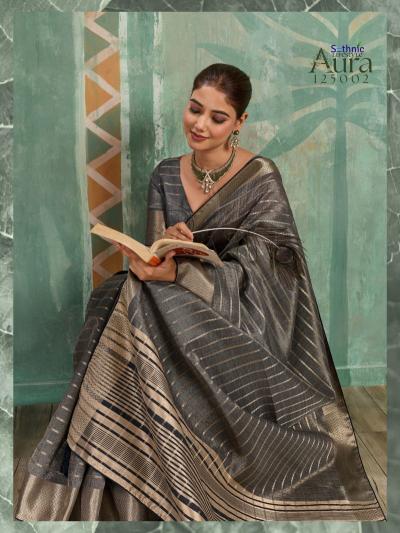 Sethnic Aura Bloom catalog tissue saree wholesale