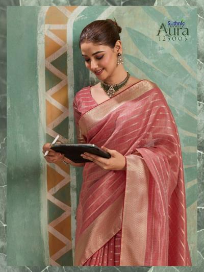 Sethnic Aura Bloom catalog tissue saree wholesale