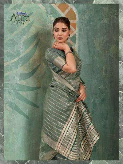 Sethnic Aura Bloom catalog tissue saree wholesale