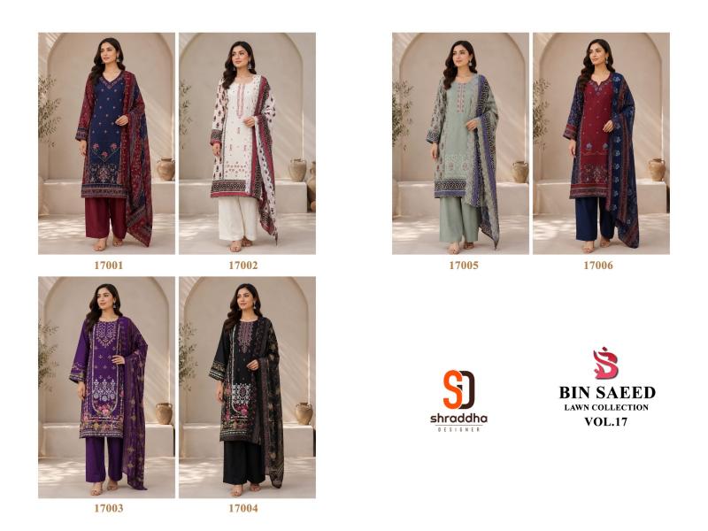 Sharaddha Bin Saeed Vol 17 catalog pakistani replica suits wholesale surat
