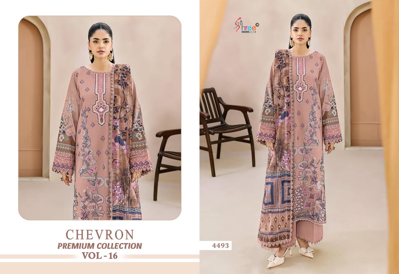 Shree Chevron Premium Collection Vol 16 Catalog Cotton Dupatta wholesale pakistani suits in kashmir