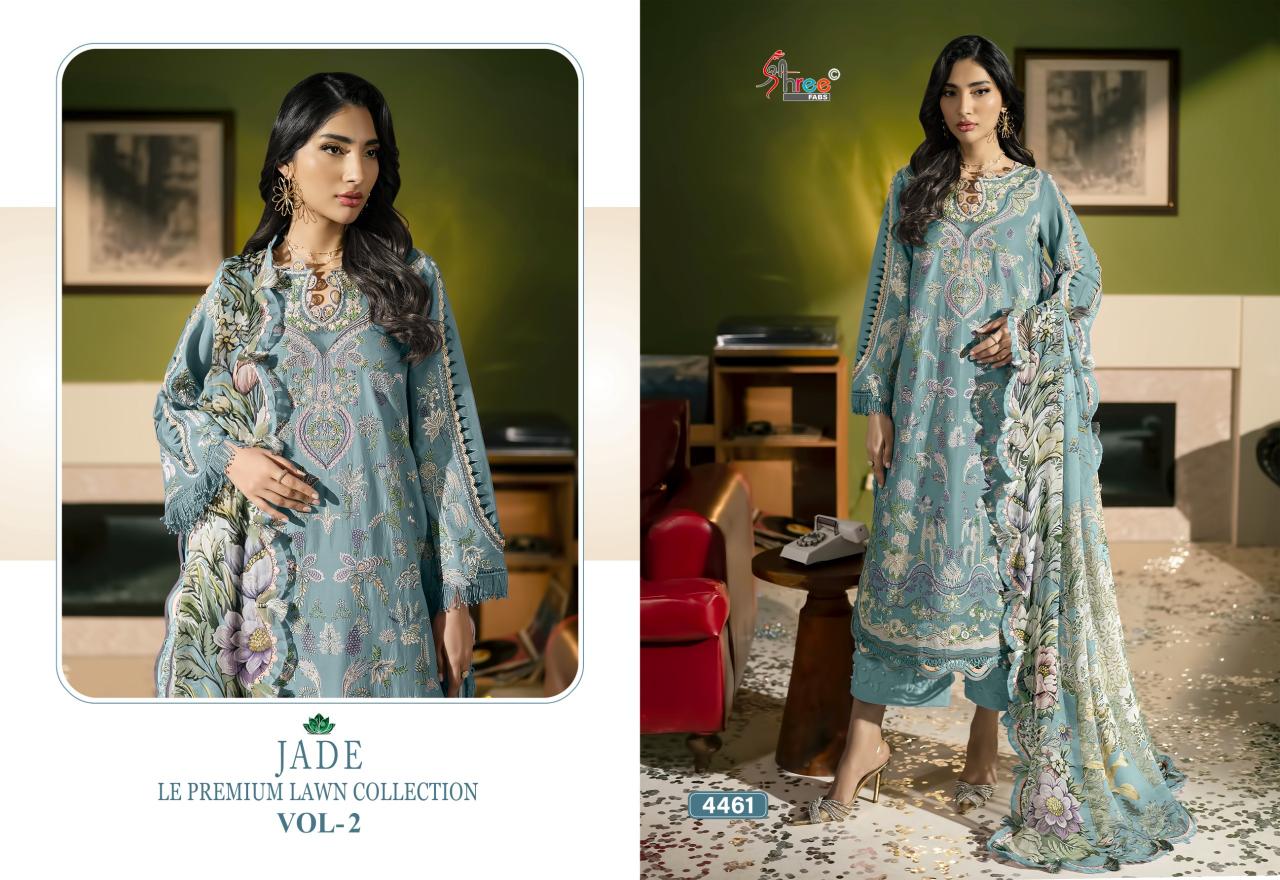 Shree Fabs Jade LE Premium Lawn Collection vol 2 chiffon dupatta pakistani designer suits wholesale