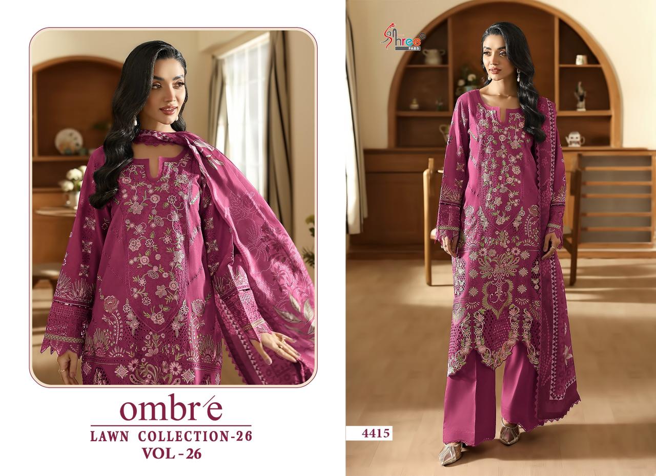 Shree Fabs Ombre Lawn Collection 26 Vol 26 Cotton Dupatta wholesale pakistani suits in chennai
