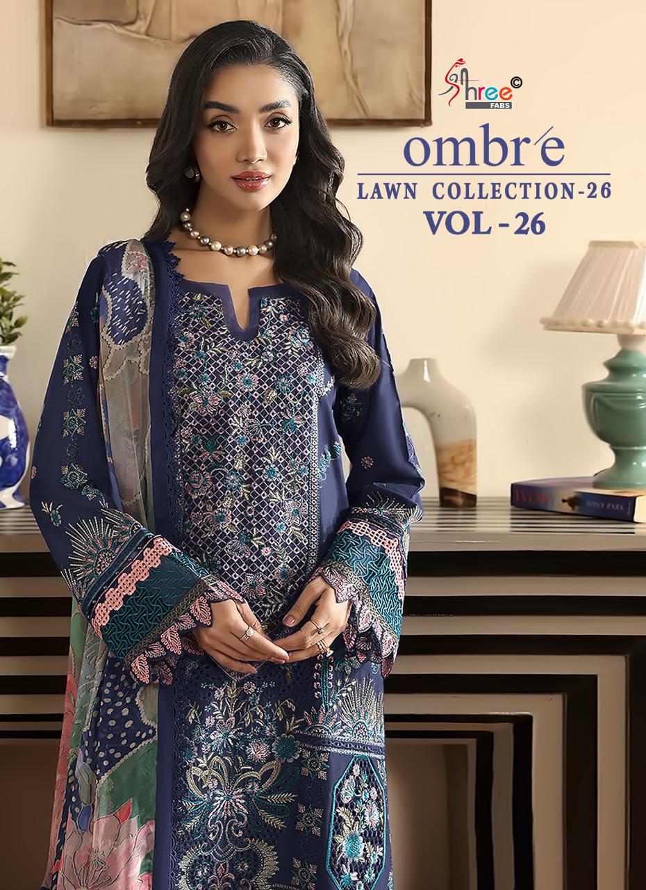 Shree fabs OMBRE LAWN COLLECTION VOL-26 Wholesale unstitched salwar Kameez in Hyderabad