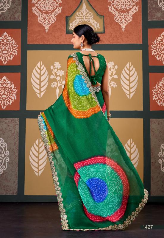 Stavan Radha Rani catalog pure chiffon saree wholesaler