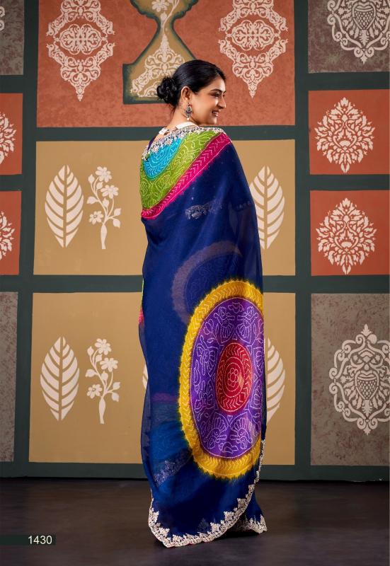 Stavan Radha Rani catalog pure chiffon saree wholesaler
