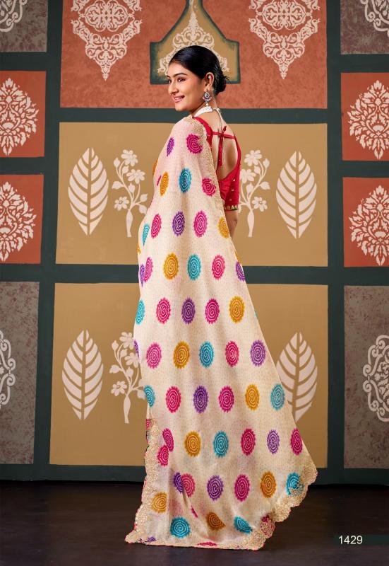 Stavan Radha Rani catalog pure chiffon saree wholesaler