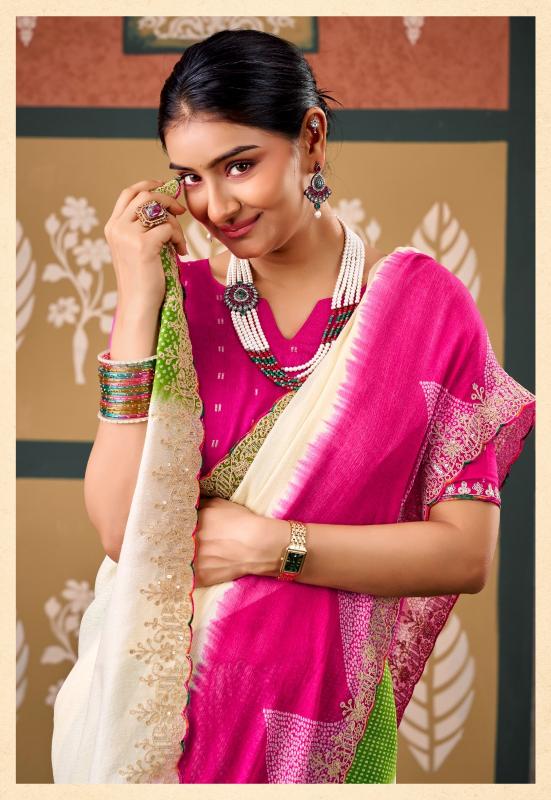 Stavan Radha Rani catalog pure chiffon saree wholesaler