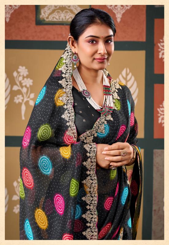 Stavan Radha Rani catalog pure chiffon saree wholesaler