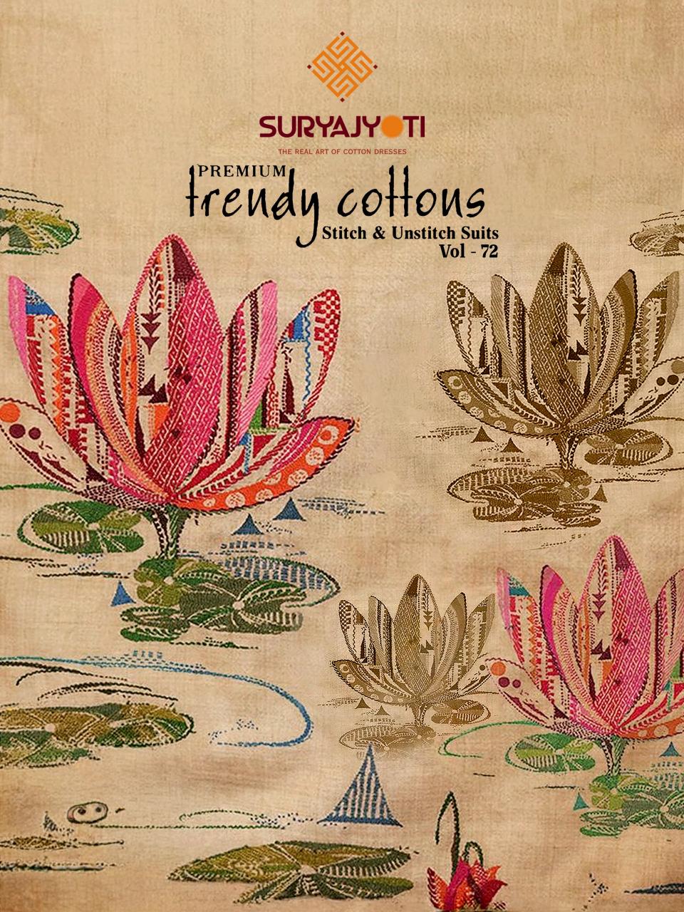 Suryajyoti Trendy Cotton Vol-72 – Dress Material - Wholesale Catalog