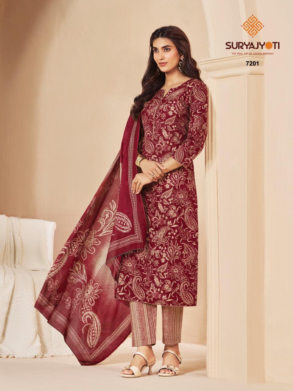 Suryajyoti Trendy Cotton Vol-72 – Dress Material - Wholesale Catalog