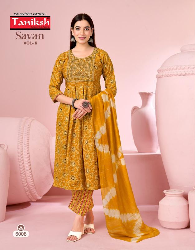Taniksh Savan vol 6 catalog wholesale kurti market in nagpur