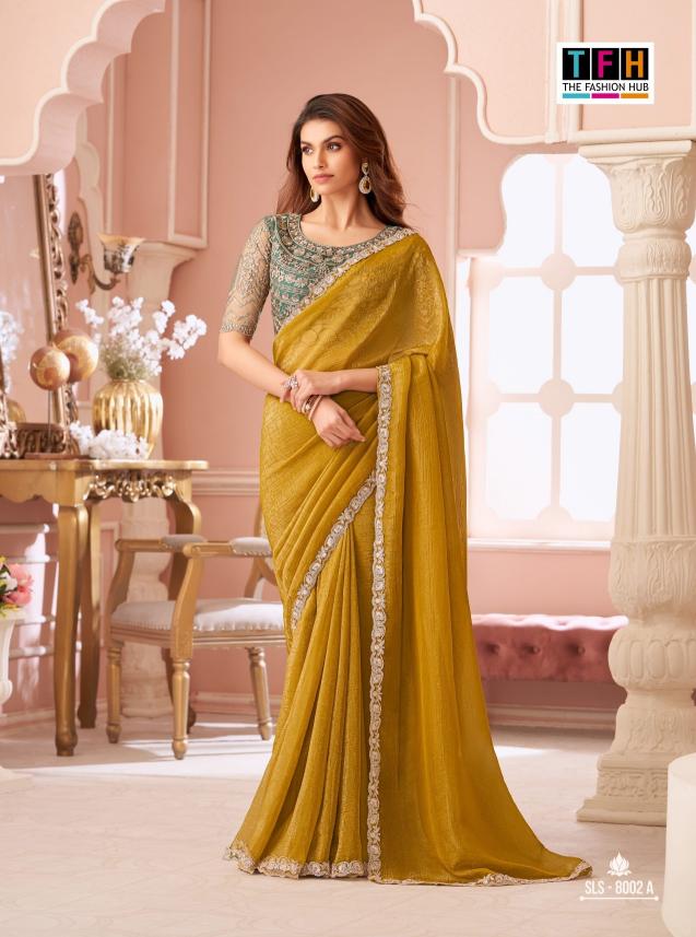Tfh Salsa Style 8002 catalog bollywood designer sarees wholesalers in surat