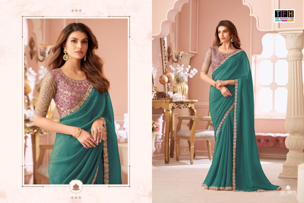 Tfh Salsa Style 8002 catalog bollywood designer sarees wholesalers in surat