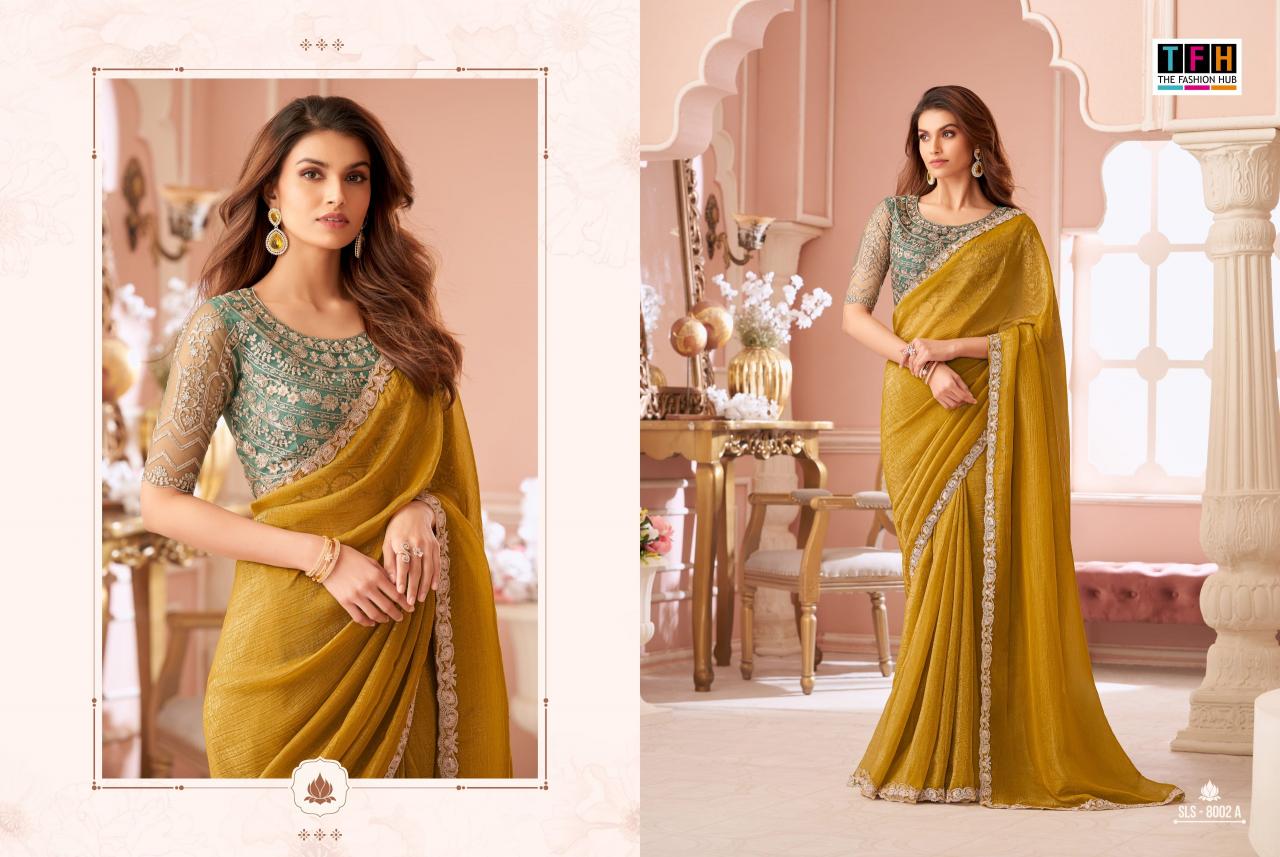 Tfh Salsa Style 8002 catalog bollywood designer sarees wholesalers in surat
