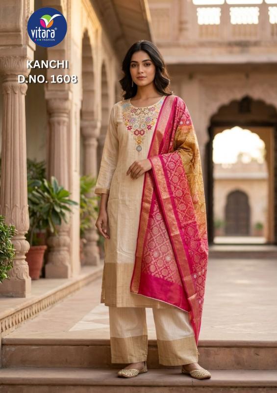 Vitara Kanchi catalog wholesale raw silk kurtis