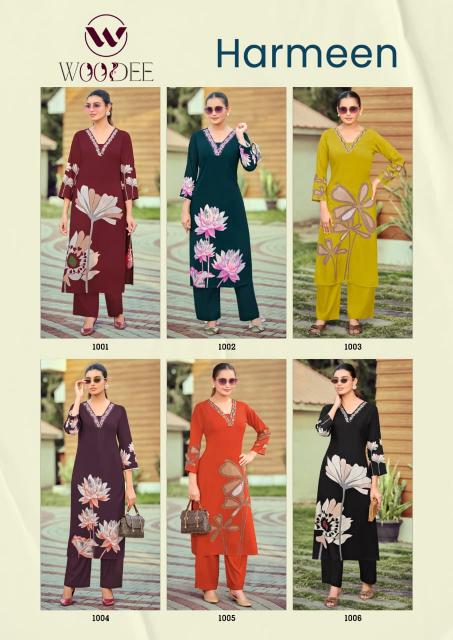 Woodee Harmeen catalog co ord set in surat manafacture