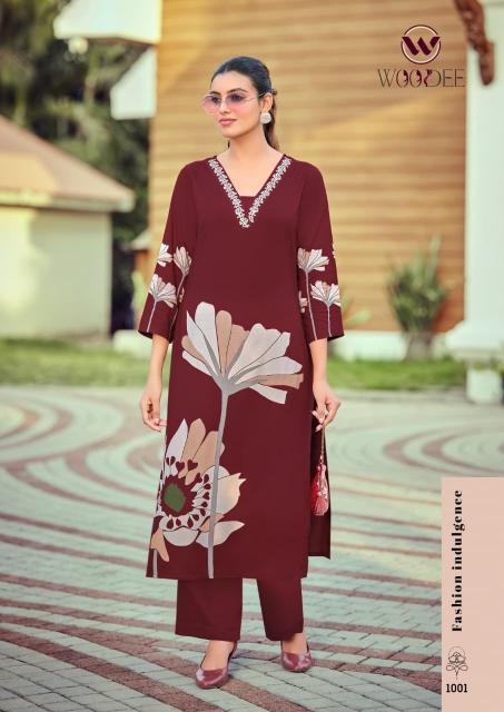 Woodee Harmeen catalog co ord set in surat manafacture