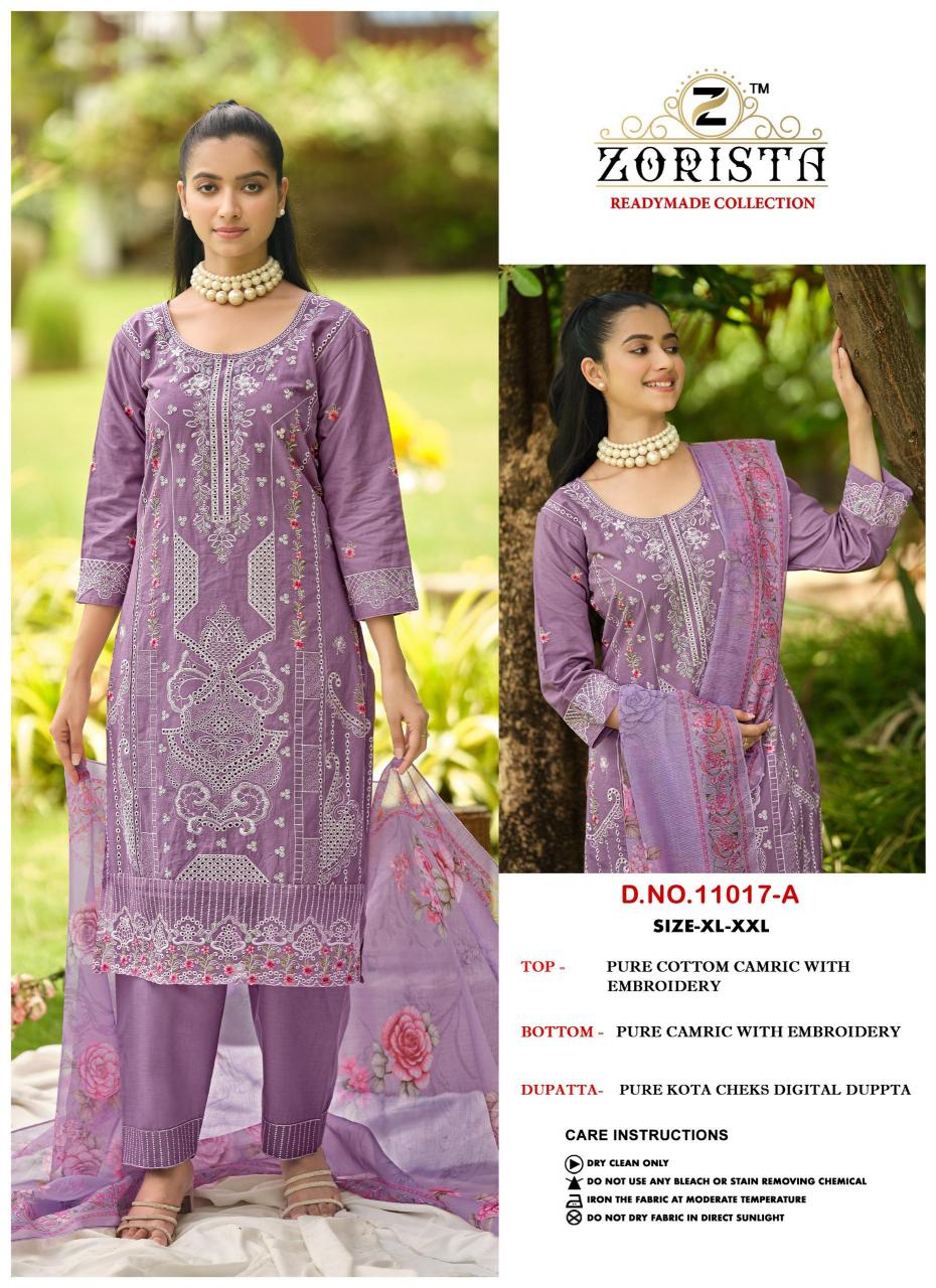 Zorista 11017 catalog pakistani suits wholesalers in hyderabad