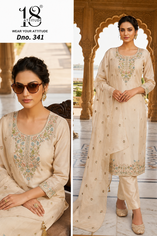 18 Attitude 341 catalog ladies fashion kurtis cloth wholesale delhi