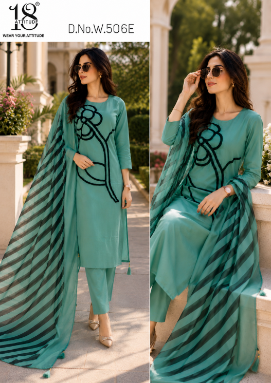 18 Attitude 506 catalog utsav kurtis wholesale