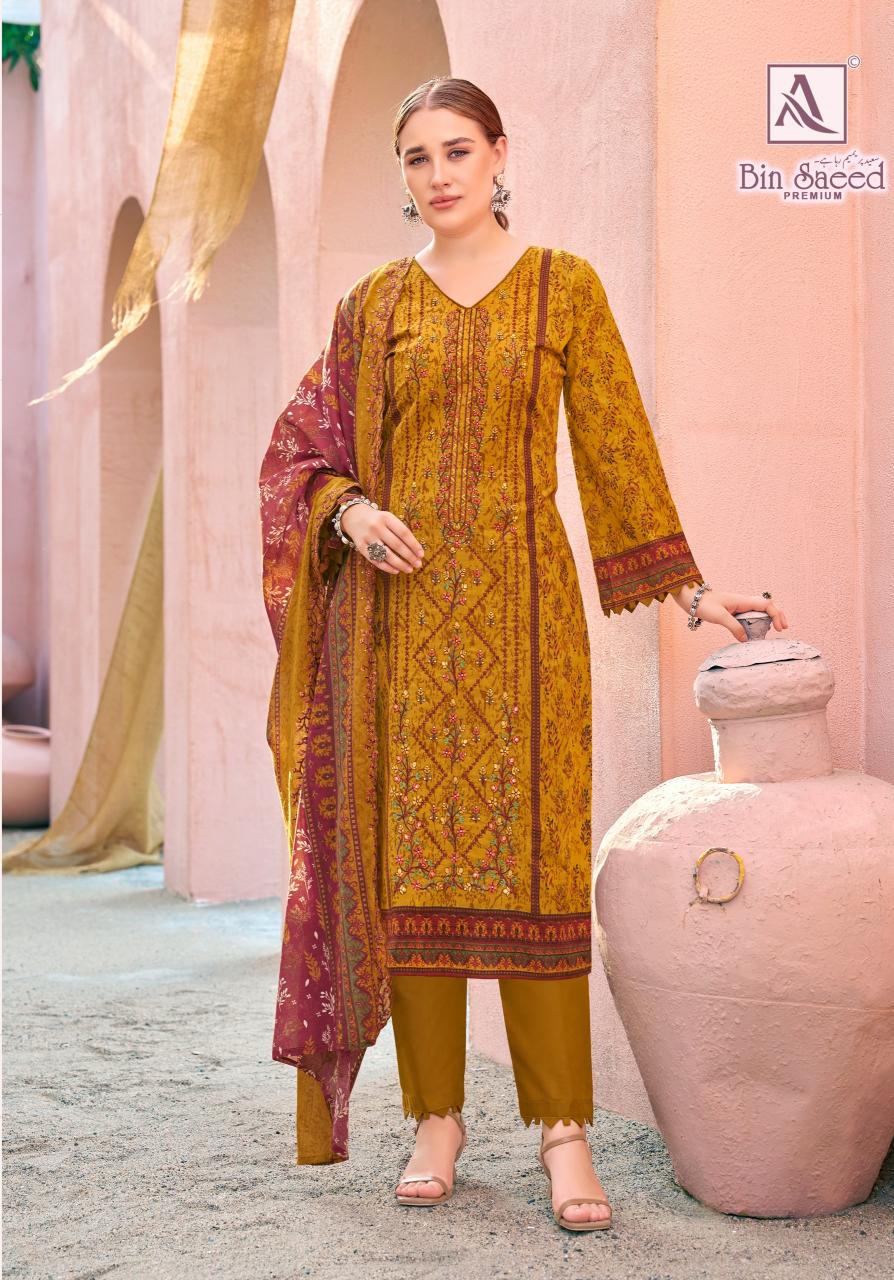 Alok Bin Saeed Premium catalog dress material exporters surat