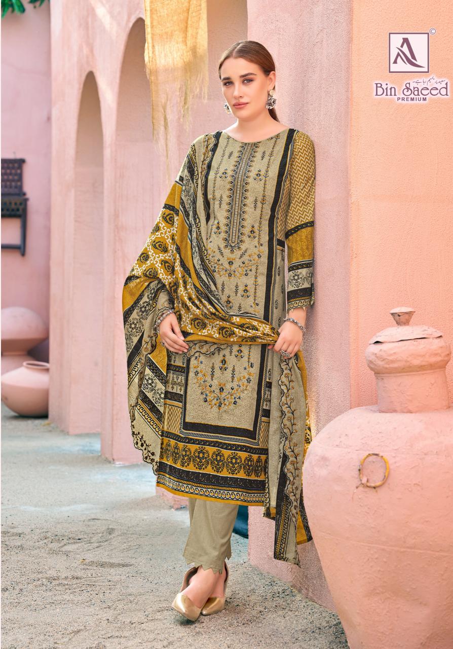Alok Bin Saeed Premium catalog dress material exporters surat