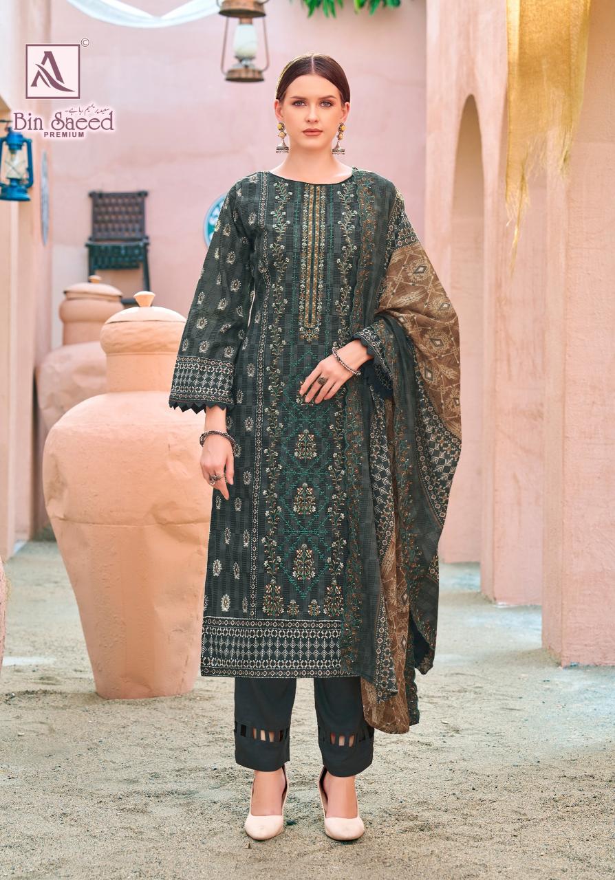 Alok Bin Saeed Premium catalog dress material exporters surat