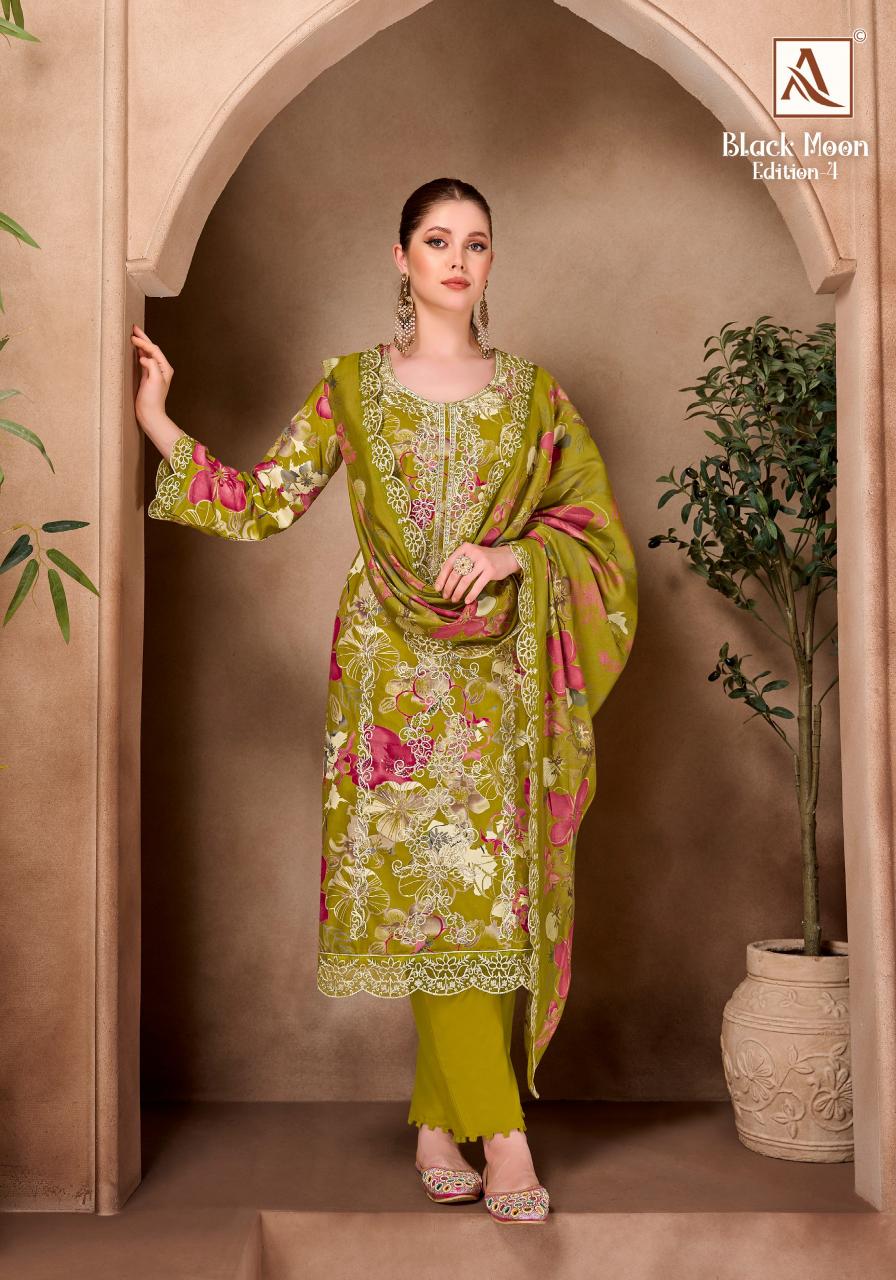 Alok Black Moon vol 4 catalog surat dress material wholesale shop