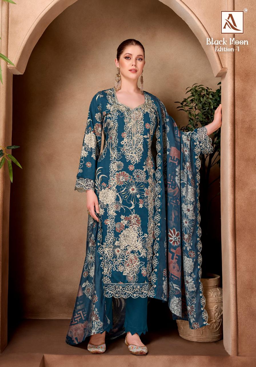 Alok Black Moon vol 4 catalog surat dress material wholesale shop