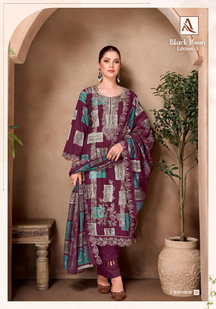 Alok Black Moon vol 4 catalog surat dress material wholesale shop